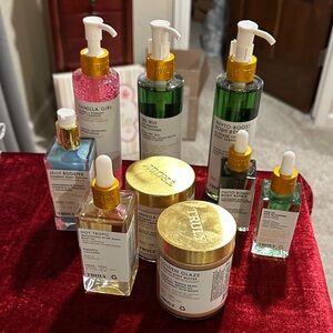 TRULY Skincare Set with Gold and Green Accents